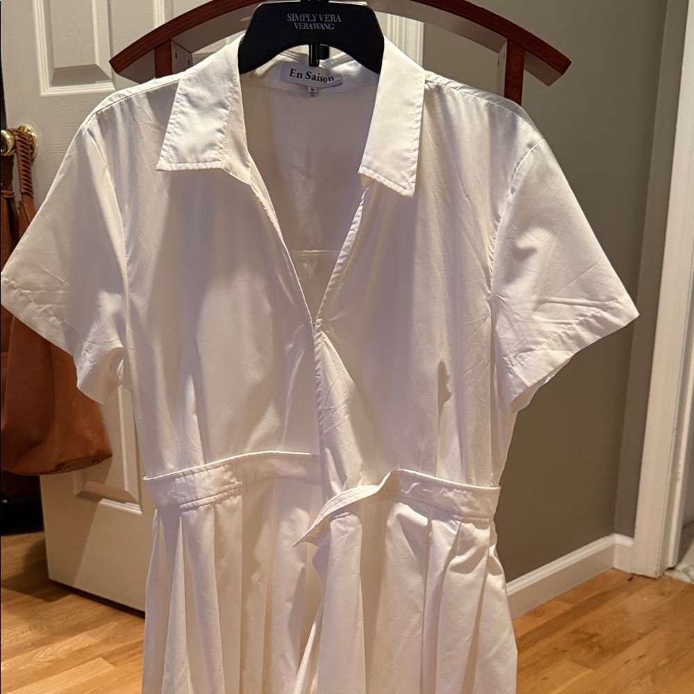 En Saison Cream Short Sleeve Dress